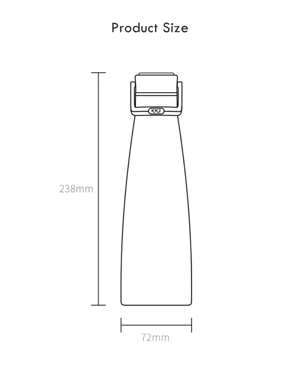 XIAOMI KISSKISSFISH Смарт термос чашка OLED TEMP Дисплей со сменным аккумулятором 304 нержавеющая сталь Вакуумная бутылка портативный