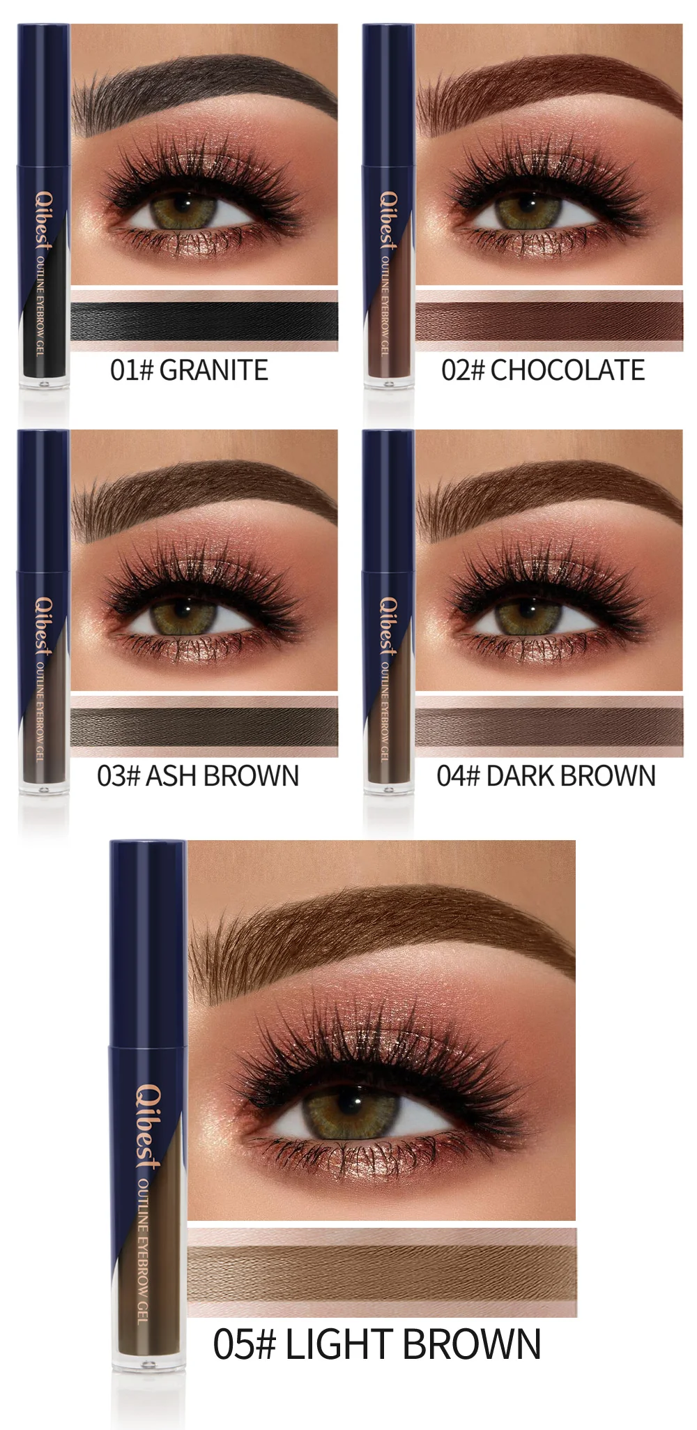 Black Brown Color Eye Brow Tattoo Tint 3D Waterproof Liquid Eyebrow Gel Pigment Eyebrow Enhancers BLong Lasting Makeup Cosmetics