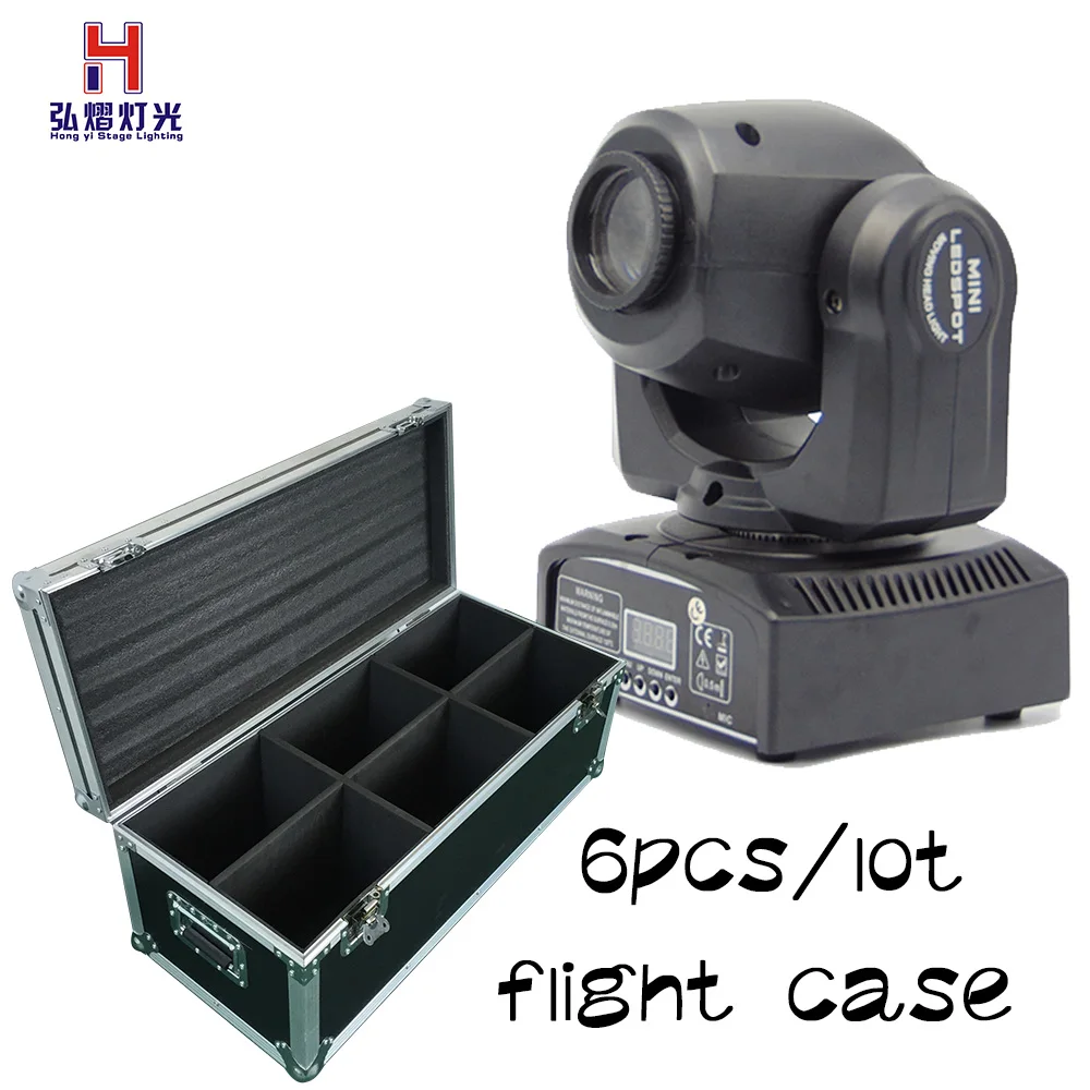 

6pcs/lot flight case 30W LED gobo Moving Head Lighting dj set gobo christmas lights dj light projector for bar party event