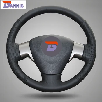 

BANNIS Black Artificial Leather DIY Hand-stitched Steering Wheel Cover for Toyota Corolla 2006-2010 Toyota Corolla EX
