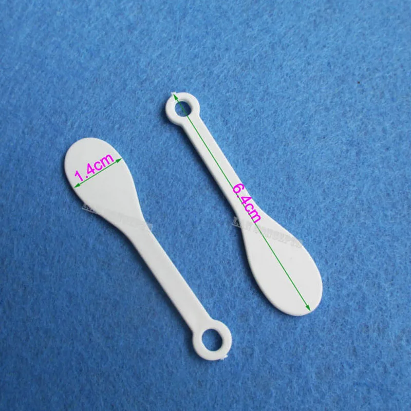 chocolate flat HDPE snack cake icecream hook spoon plastic scoops 3