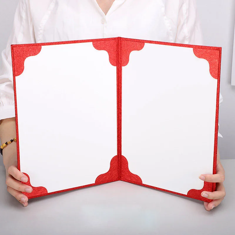 Hardcover A3 A4 Blank Signing Book Contract Hosted Speech Poetry