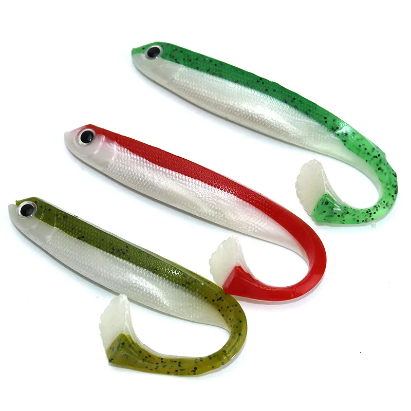 

3pcs/lot Wobblers Soft Bait Saturn Worm 12.5g 15cm Swimbaits Soft Lure Carp Artificial Soft Lures for Fishing Peche 3 Colors