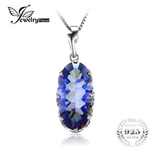 Jewelrypalace 11.8ct genuino rainbow topaz místico azul colgante esterlina del sólido 925 de plata joyería de moda marca sin cadena