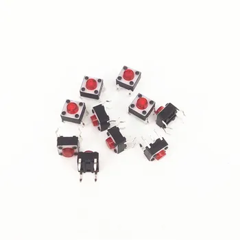 

500pcs/lot Red Head 6*6*5 Light Touch Switch Red Micro Switch Button Switch