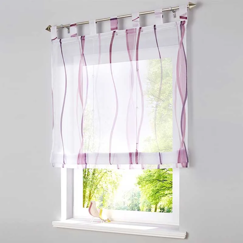 Accesorios para PowerBH 1 Panel Desgaste Impreso Flor Vendaje Ciego Romano Tulle Cortina Baño Ventana Poliéster Cortina Romana vemax.es