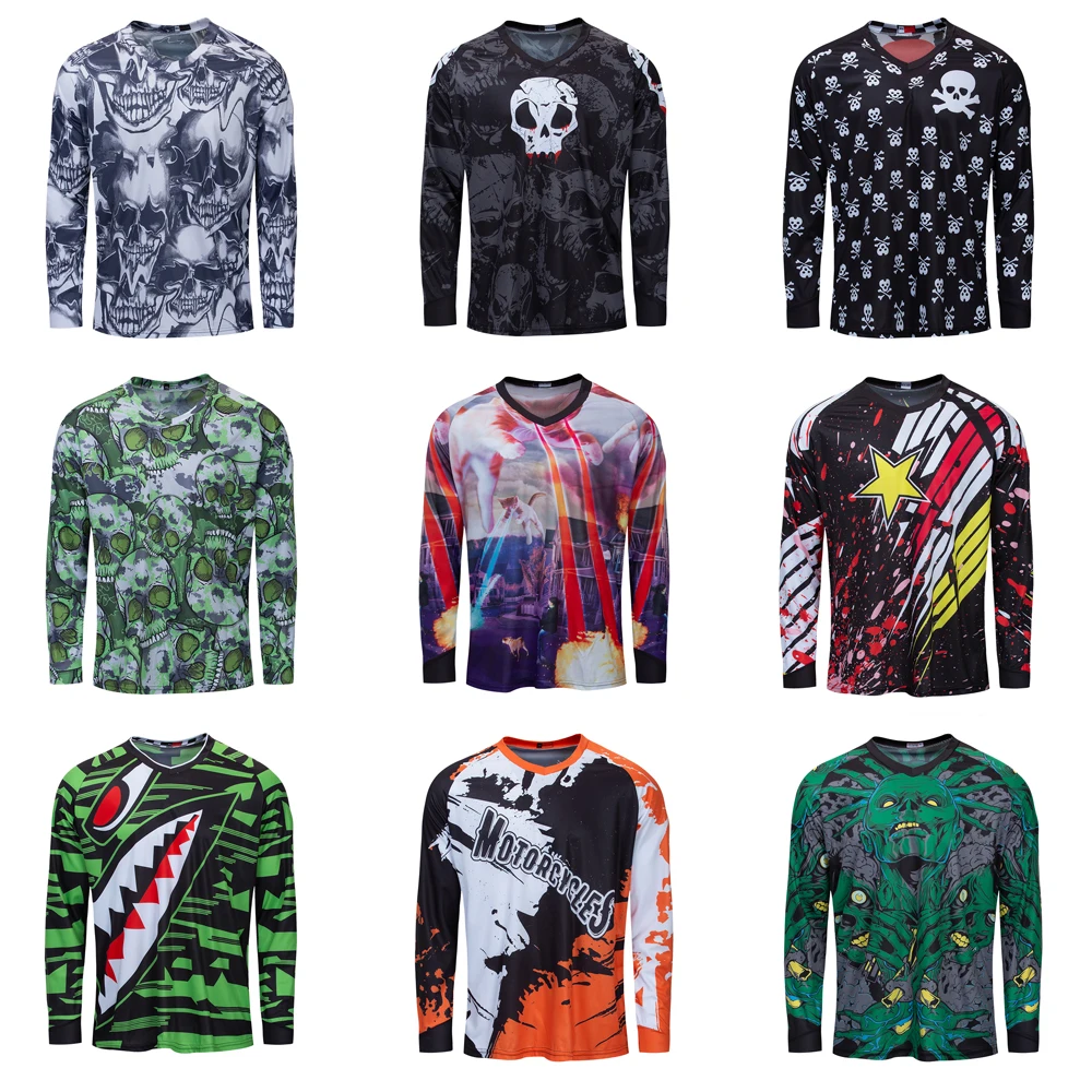 

2019 Motocross Shirts Pro Cycling Jersey Downhill MTB Clothing Women & Men Bike Clothes Female Funny Bicycle Maillot DH BMX MX