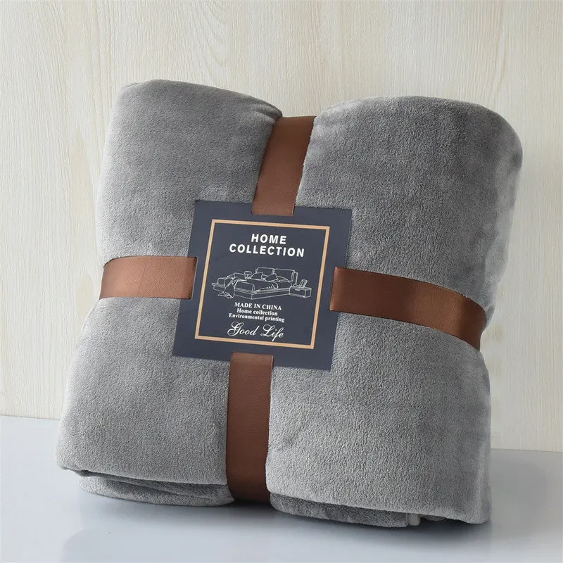 Высококачественное однотонное Коралловое Флисовое одеяло, мягкое одеяло на диван-кровать для дома, теплое портативное пуховое одеяло для путешествий, офисное одеяло