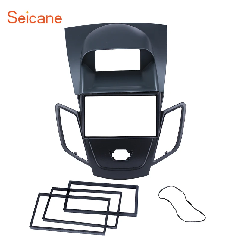 

Seicane Black 2Din Car Radio Fascia Audio Frame Dash Bezel Trim Refitting Kit For 2008 2009 2010 2011 Ford Fiesta
