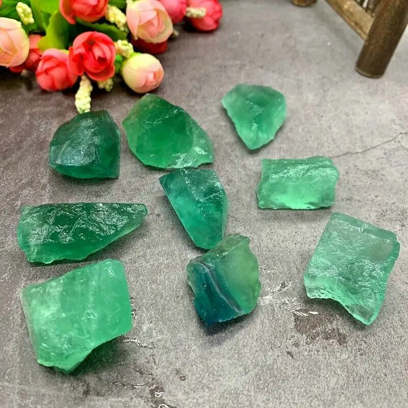 

Wholesale 100g Natural Green Fluorite Raw Gemstone Quartz Mineral Specimen Original Stones Crystals for Crafts