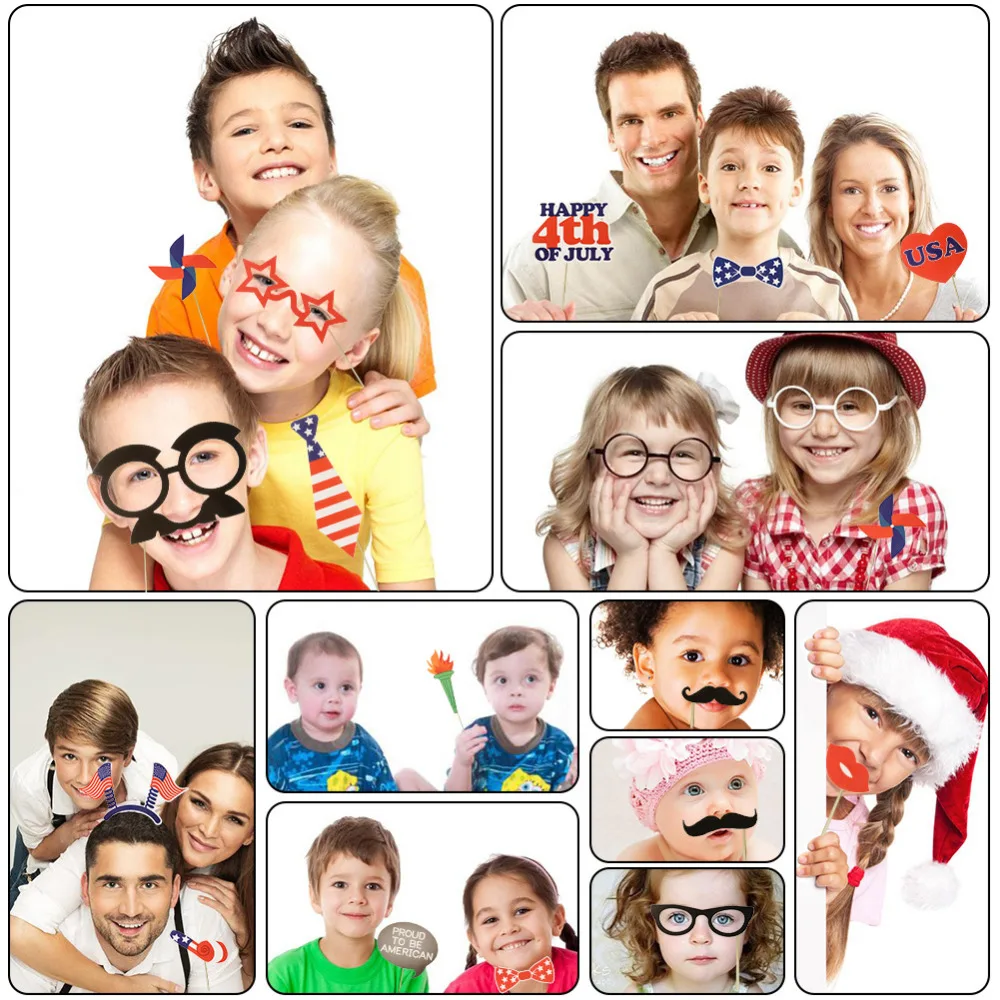 RCtown 24 шт DIY американский 4 июля фото стенд реквизит День Независимости украшения
