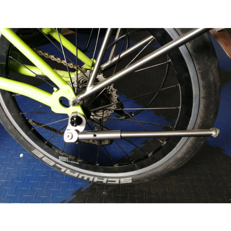 Cheap MUQZI Mountain Highway Fold Bicycle Titanium Alloy Tripod Side Branch Foot Support 5