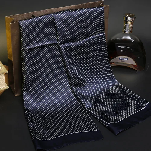 Винтажный шёлковый шарф мужской моды Пейсли цветочный узор печати двухслойный шелковый атлас шейный платок#4040 - Цвет: 23