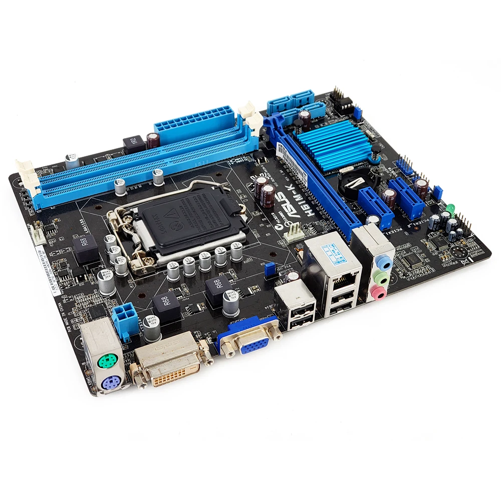 Asus H61M-K настольная материнская плата H61 розетка LGA 1155 Для Core i3 i5 i7 DDR3 16G SATA2 USB2.0 Micro ATX оригинальная б/у материнская плата