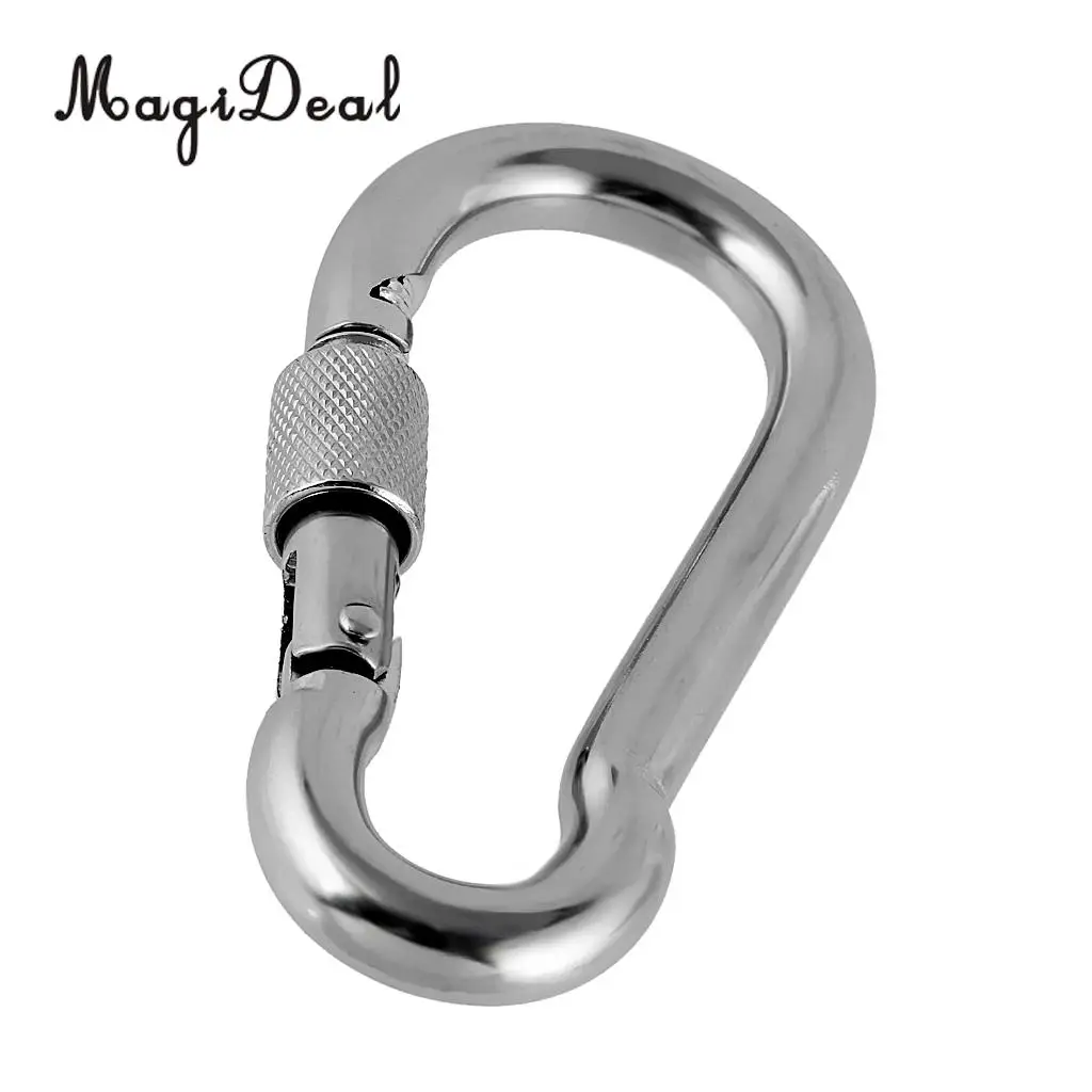 MagiDeal Outdoor Stainless Steel Boat Carabiner Snap Hook Fitting Shade Sail Boat for Camping Hiking Climbing Accessories