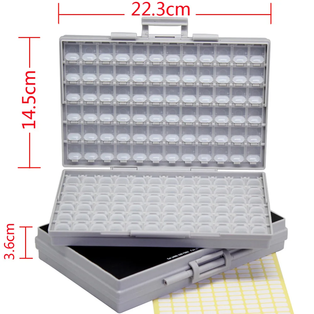 AideTek  2 units of Resistor Capacitor Electronics SMD Storage Cases & Organize  0603 0402 0805 1206 plastics toolbox 2BOXALL 4