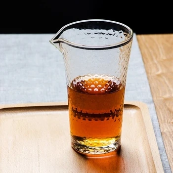 

Reasonable cup glass tea manual high temperature thick tea