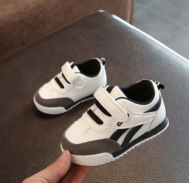 Newborn Brand Baby Casual Shoes Toddler Kids Soft Bottom Black & White