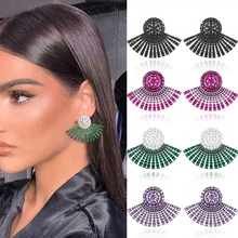 Missvikki boucle d'oreille femme, серьги с натуральным цирконием, блестящие серьги оригинального дизайна, женские аксессуары