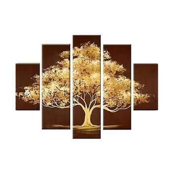 

MOONCRESIN Diamond Painting Cross Stitch Wealth& Money Tree Diy Diamond Embroidery Full Square Diamond Mosaic 5pcs Multi-picture