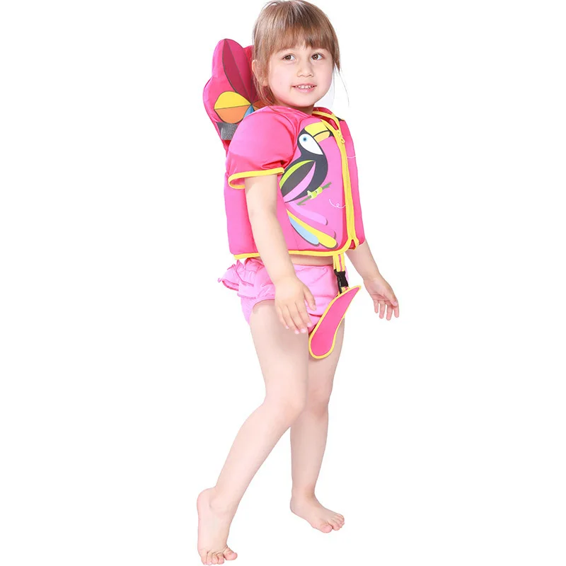 Новый стиль дети Плавание жилет с задней плавающие дети Плавание тренер жизни куртка плавучести Плавание одежда регулируемый ремень