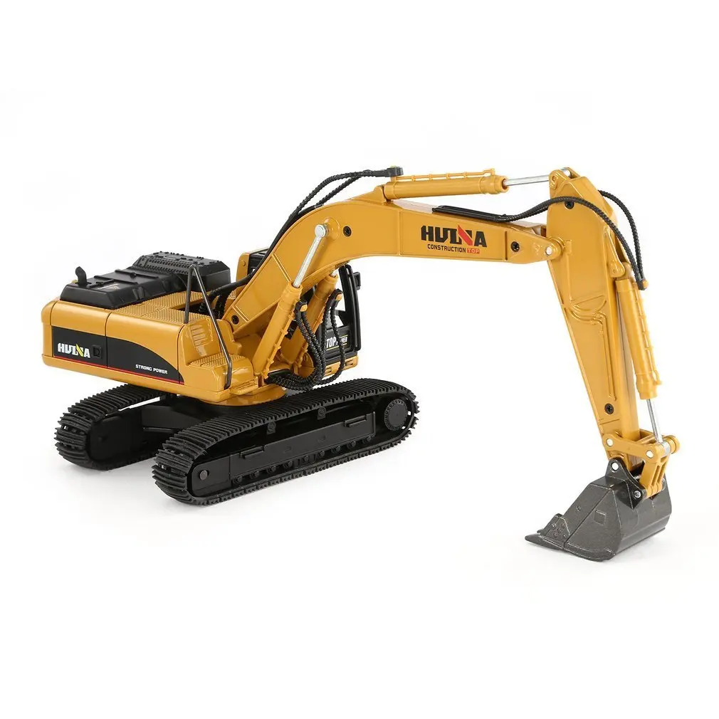 HUINA RC TOYS 1910 1/40 Alloy Excavator Truck Die-Cast Metal Professional Engineering Construction Vehicle Model Kids Toys Gift