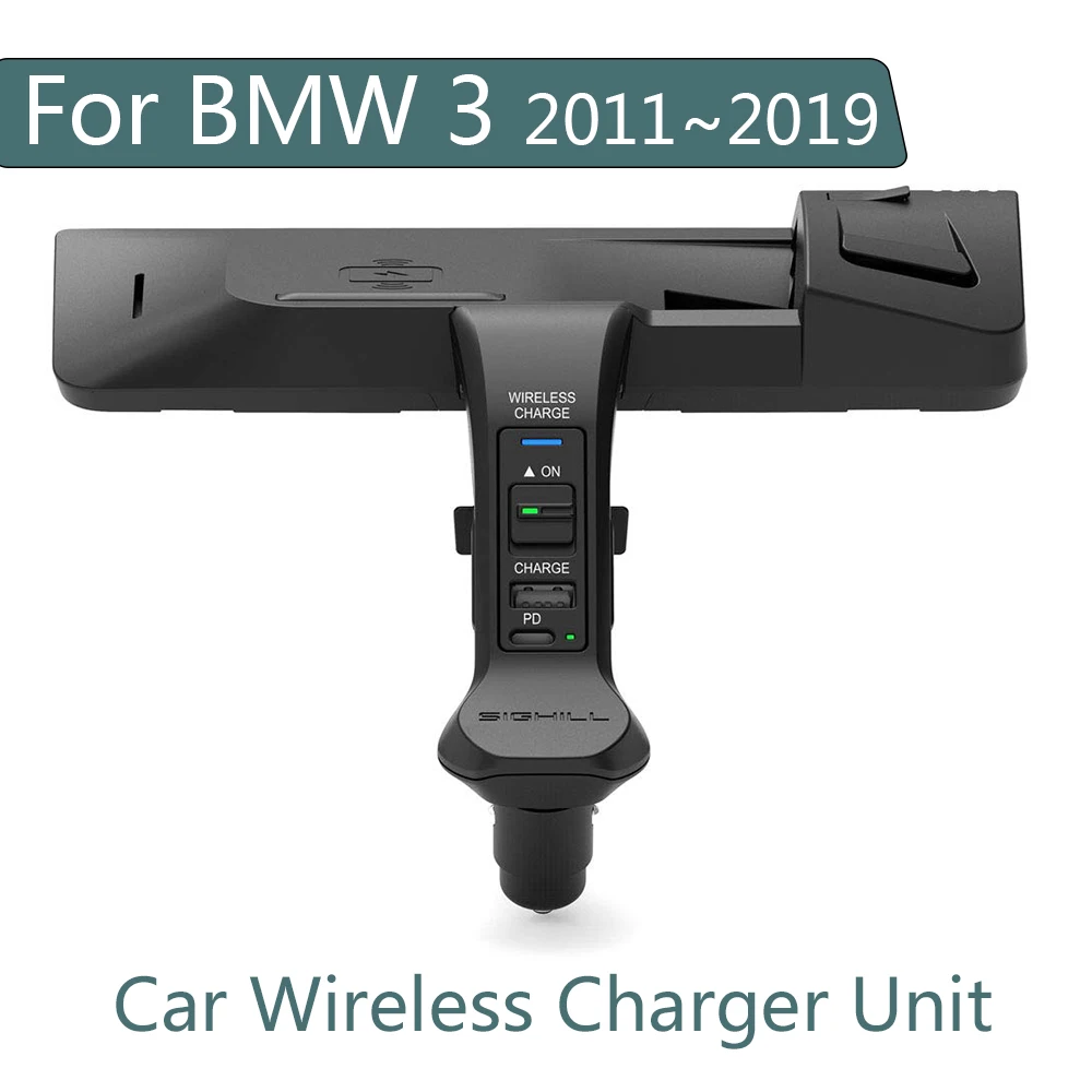 10 Вт беспроводное быстрое зарядное устройство для iphone Android телефона BMW 3 F31 2011 ~ 2019