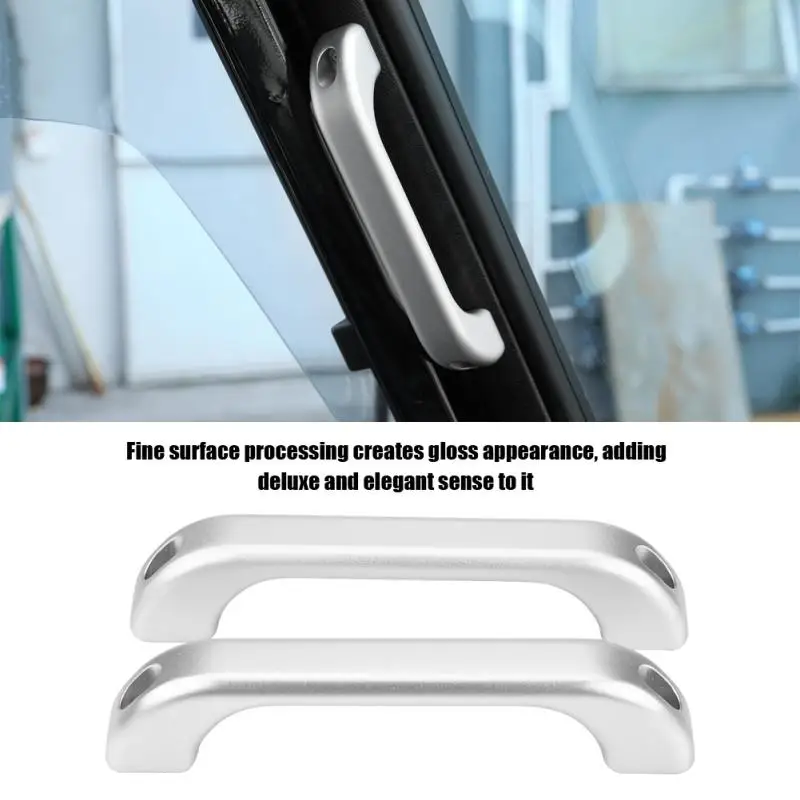 

2Pc Car Interior Chrome Aluminum Alloy Grab Door Handle Cover Trim for Land Rover Defender 110 90 2007-2016 Car Accessories