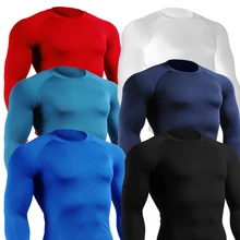 p27 2016 S XXL Mens Long sleeve Sports Body Armour Compression Under Base Layer Running T