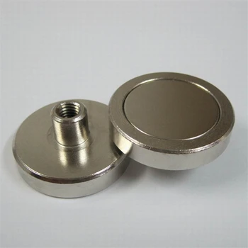 

4pcs 55kg Pulling Mounting D36mm strong powerful neodymium Magnetic Pot with ring fishing gear, deap sea salvage equipments