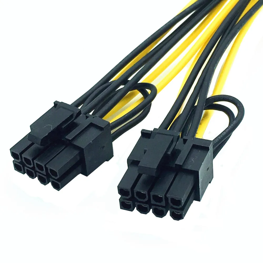 6 Pin to Dual PCIe 8 Pin (6+2) Graphics Card PCI Express Power Adapter GPU VGA Extension Cable Mining Card Power Cable