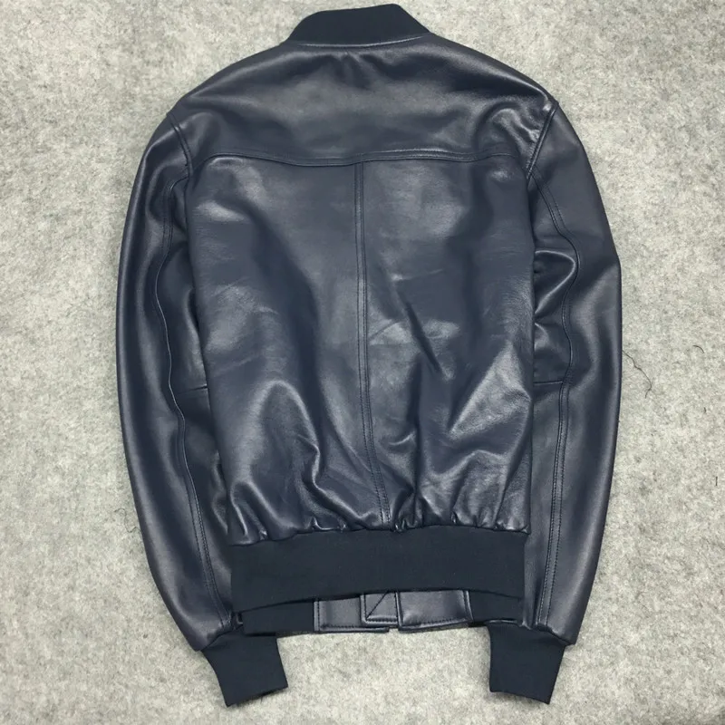 Men/women High quality sheepskin bomber jackets Chic genuine leather jackets coat S-3XL size  G110