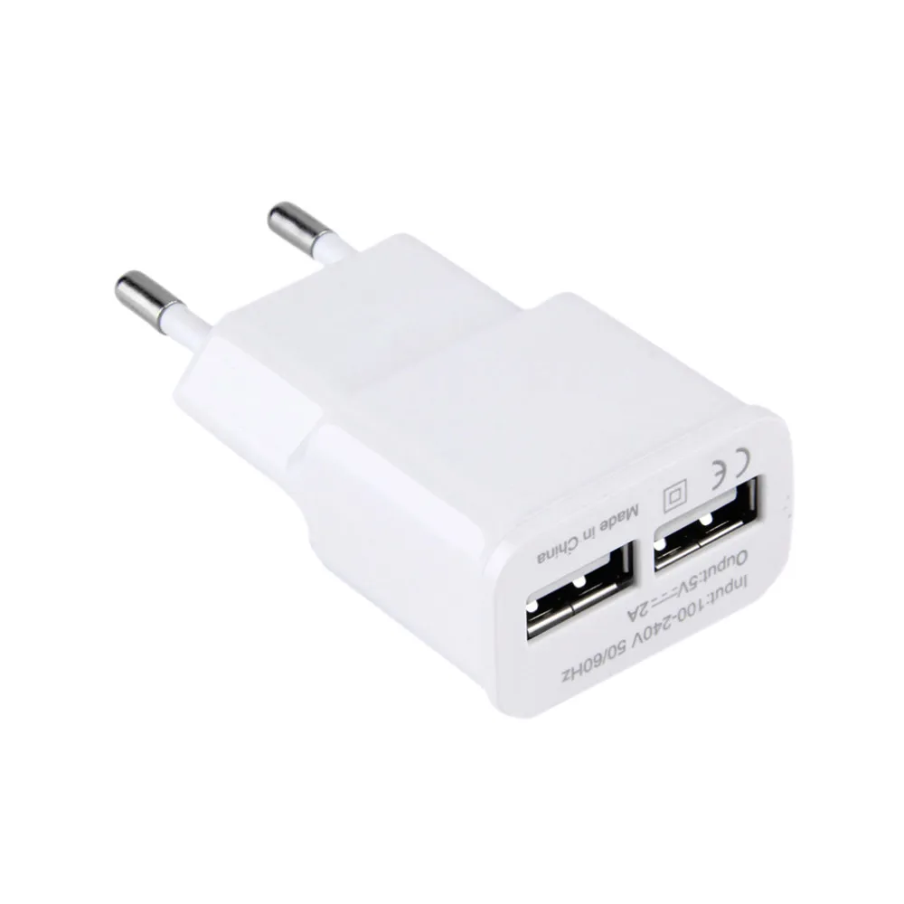 Горячая США/ЕС Подключите адаптер переменного тока 5В 2A Dual USB 2-Порты и разъёмы для мобильного телефона белый новое поступление