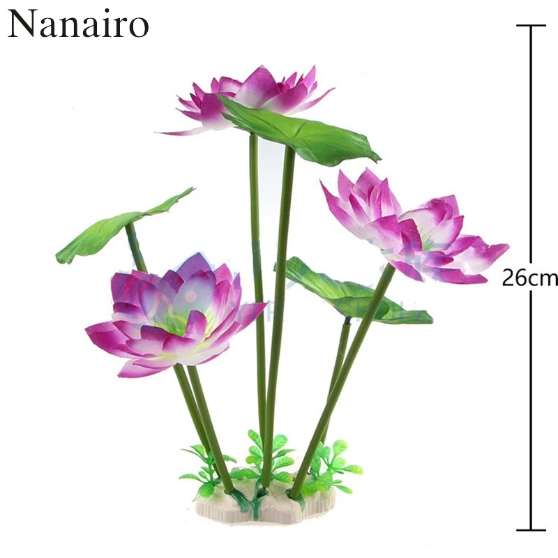 

2016 PVC Lotus Water Plants Green Artificial Simulation Protection Materials kelp For Fish Tank Aquarium Accessories Decoration