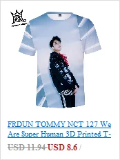 FRDUN Tomme NCT 127 мы супер человек 3D печатных пляжные шорты мужские Kpop модные шорты в уличном стиле хит модных продаж Летняя одежда