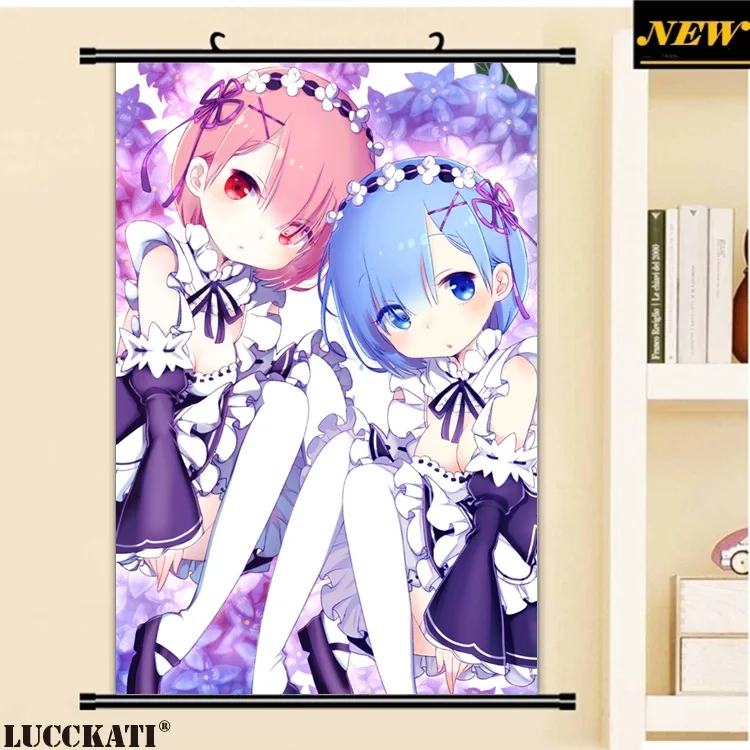 40X60 см Re: Zero Kara Hajimeru Isekai Seikatsu Rezero Rem Ram CAME мультфильм аниме Настенная картина