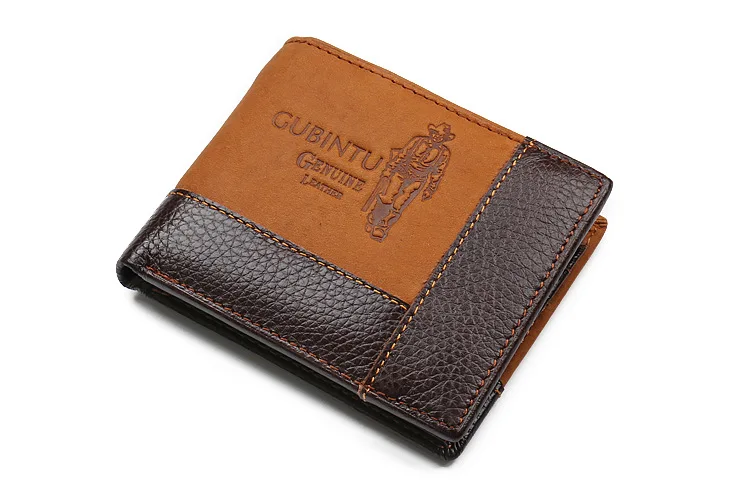 Винтажные мужские кошельки из натуральной кожи, брендовый кошелек, короткий кожаный кошелек в стиле пэчворк с карманом для монет на молнии