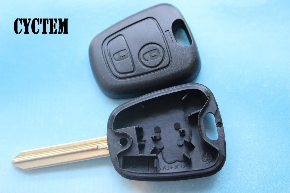

CYCTEM Car Flip Key Shell 2 Buttons Remote Key Case Blank Cover Housing Replacement Fit For Citroen X Type