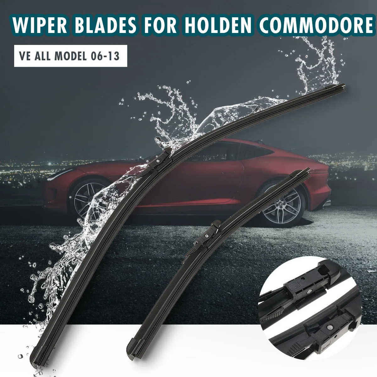 2pcs Car Frameless Window Windscreen Wiper Blades Windshield Wipers Cleaner for Holden Commodore VE All Model 06-13 2pcs Car Frameless Window Windscreen Wiper Blades Windshield Wipers Cleaner for Holden Commodore VE All Model 06-13
