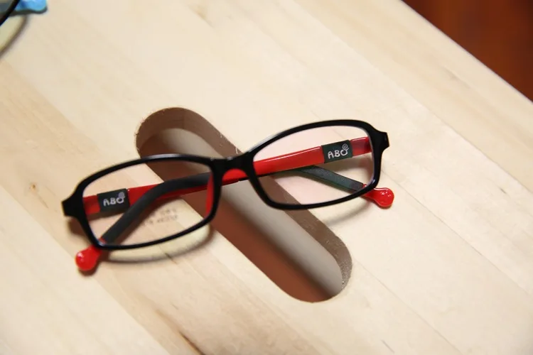 Красочные Детские Силиконовые Оптические очки, оправа для мальчиков и девочек, близорукость, амблиопия, легкие очки, Criancas quadro, силиконовые DD0288 - Цвет оправы: Black red