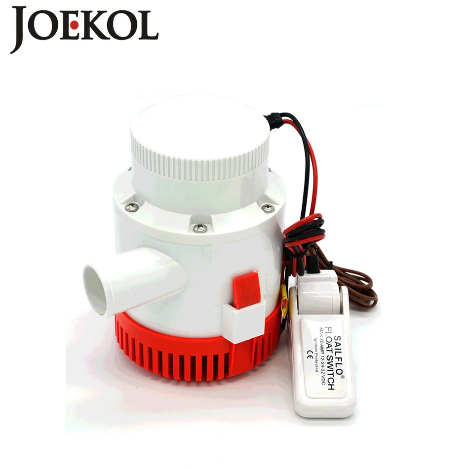 Large flow dc 12v/24v bilge pump with bilge float switch 3000GPH electric water pump for boats