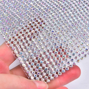 

Factory directly sale! 24Row hotfix clear rhinestone cover/skin Cloth Appliques 120cmX7.6cmfor handmade diy sewing accessories