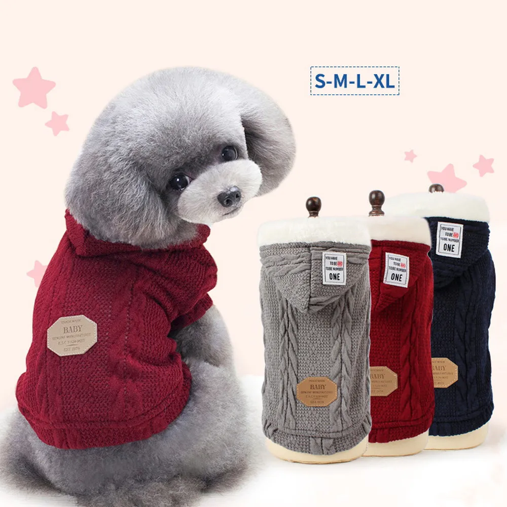 New Pet Dog Clothes Winter Warm Dog Sweater Coat Thicken Pet Clothing For Chihuahua Dogs Costume Hoodies Clothes Jacket chien