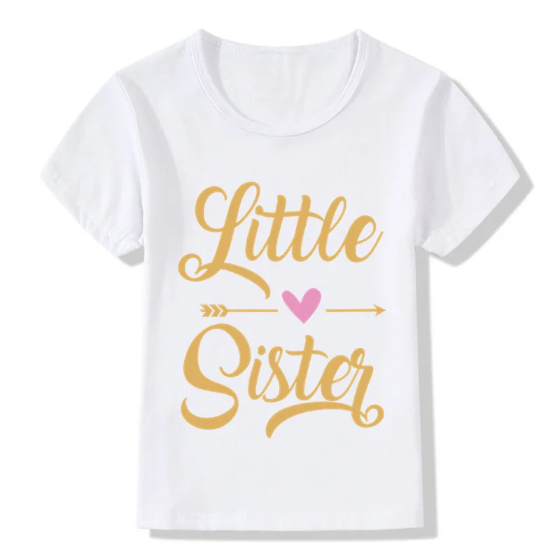 Коллекция года, Детская футболка с принтом «Big Sister» детские летние топы, одежда с единорогом для маленьких девочек детская одежда для маленьких и старших сестер HKP2182