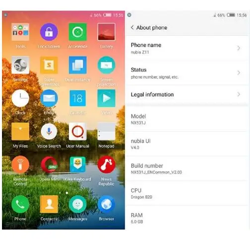 Nubia Z11 смартфон с 5 дюймовым дисплеем восьмиядерным процессором Snapdragon 820 ОЗУ 6 ГБ