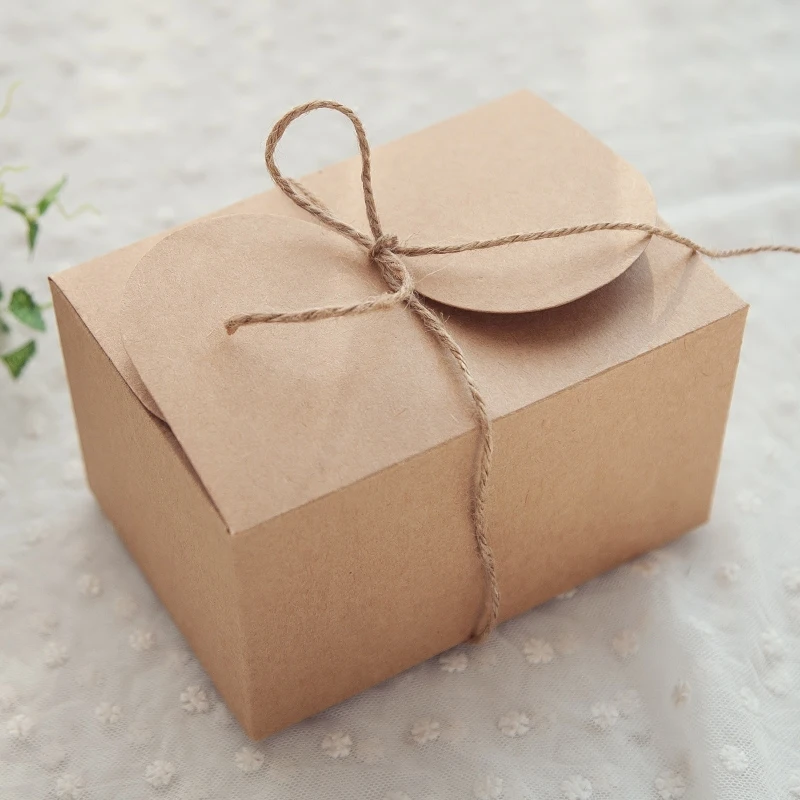 Retro Mini Kraft Paper Box,DIY Wedding Gift Favor Boxes,Party Candy Box