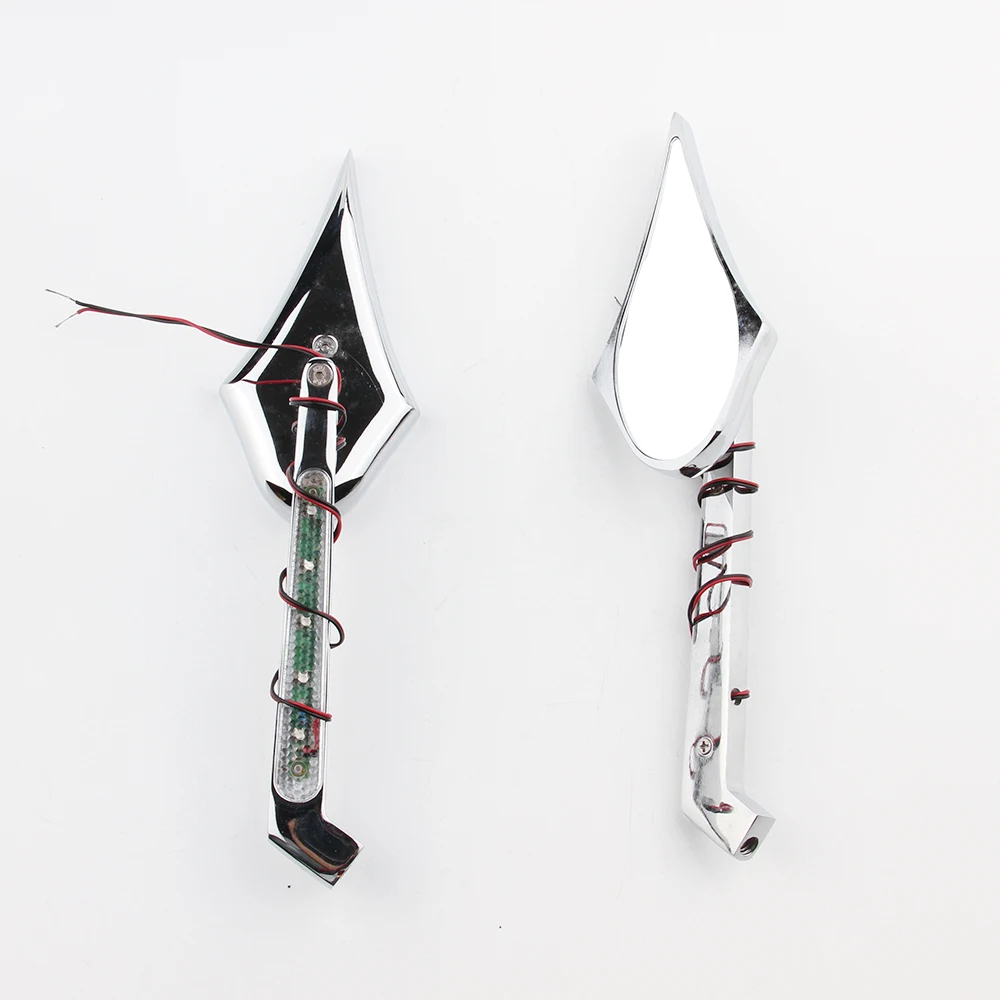 

Pair Universal Motorcycle Slim Oval Rearview Side Mirrors Motorbike Rear View Mirror accessories CHROME For Harley Dyna 883 1200