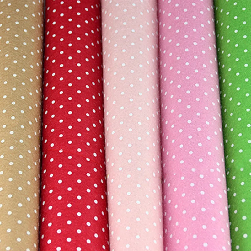 

1pc 30x30cm Dot Felt Non-woven DIY Fabric Polyester Wool Blend JD024