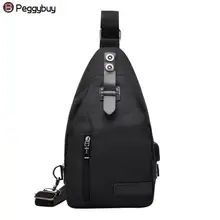Классический Простой унисекс Canavas нагрудная сумка модная сумка через плечо сумка на ремне однотонная женская мужская зарядка через usb нагрудная сумка