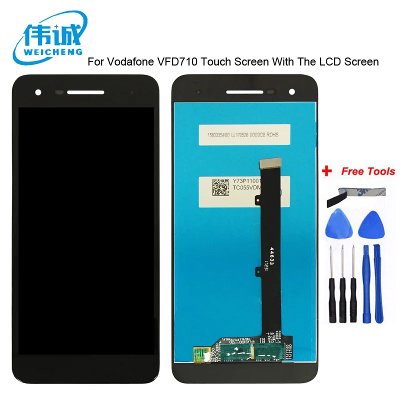 

WEICHENG For Vodafone Smart V8 VFD710 VFD 710 LCD Display Touch Screen Phone Digitizer Assembly Replacement Parts With Free Tool